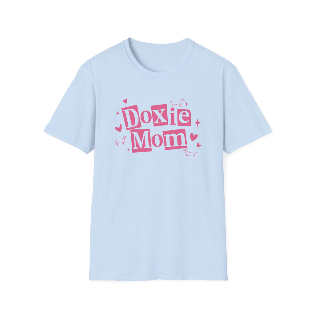 Doxie Mom T‑Shirt — Cute Pink Dachshund Mom Tee