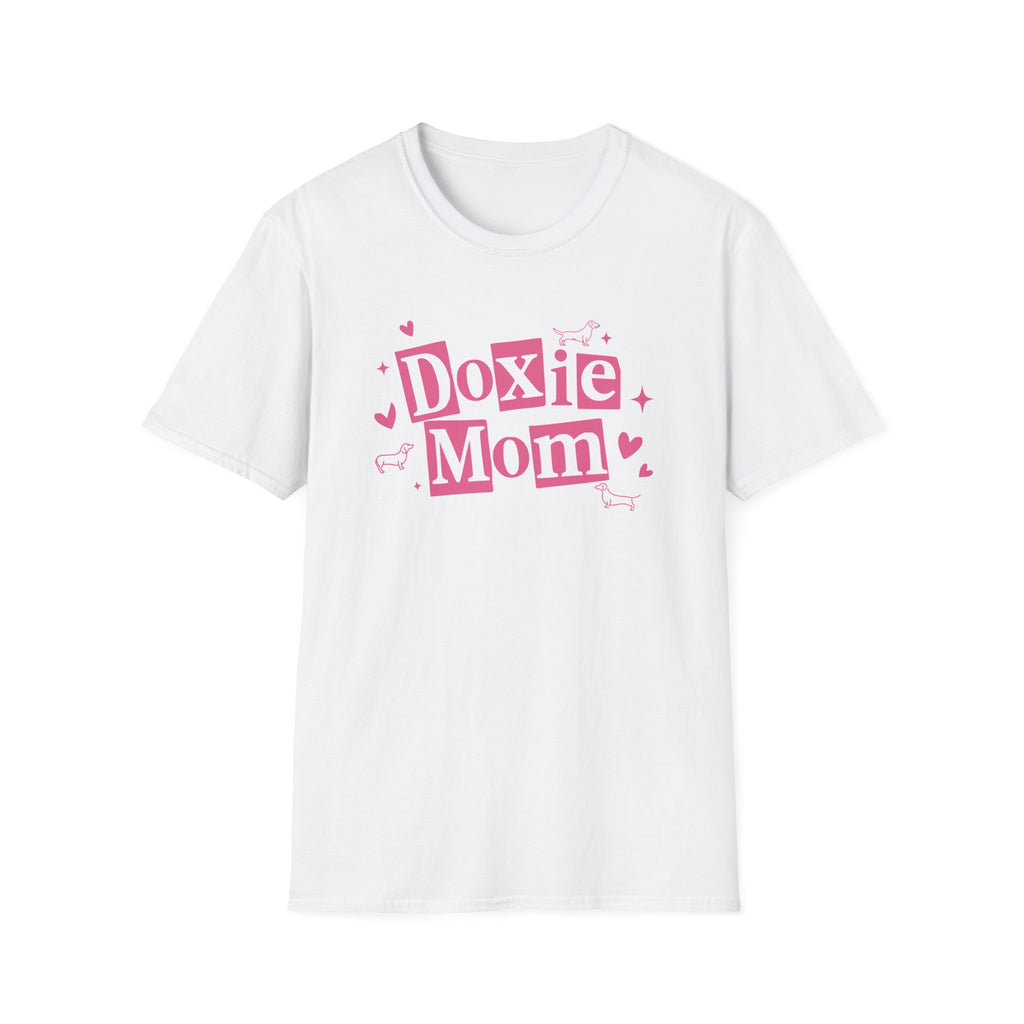 Doxie Mom T‑Shirt — Cute Pink Dachshund Mom Tee