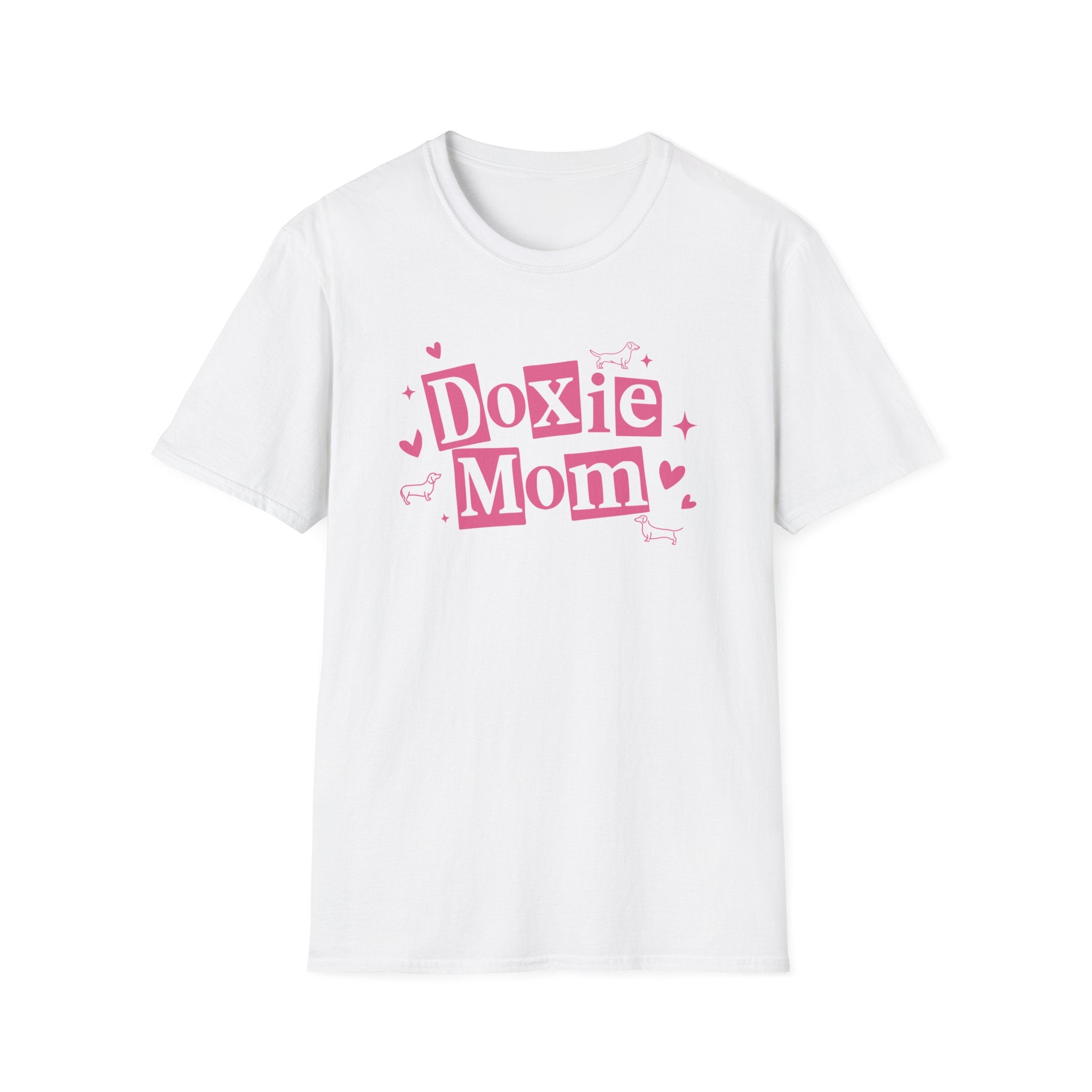 Doxie Mom T‑Shirt — Cute Pink Dachshund Mom Tee