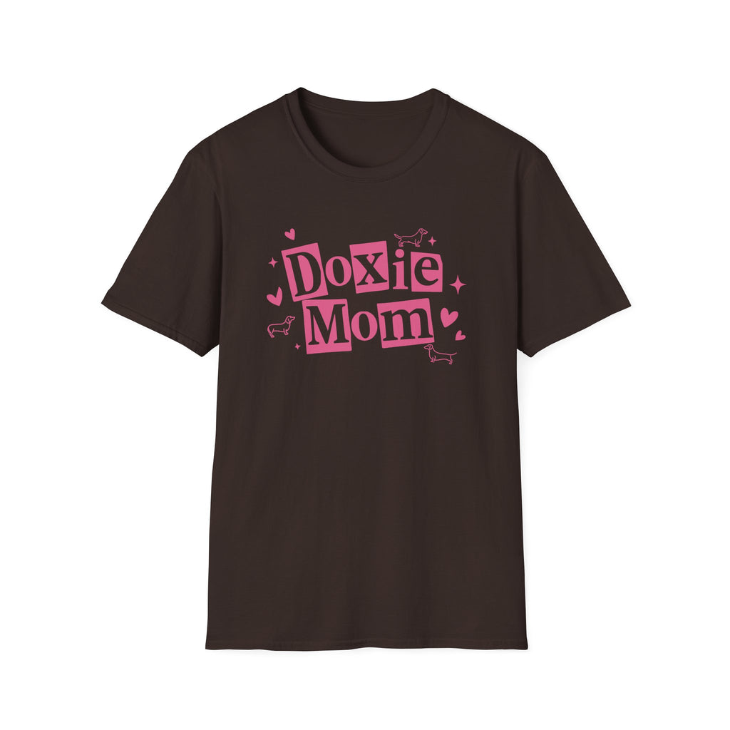 Doxie Mom T‑Shirt — Cute Pink Dachshund Mom Tee