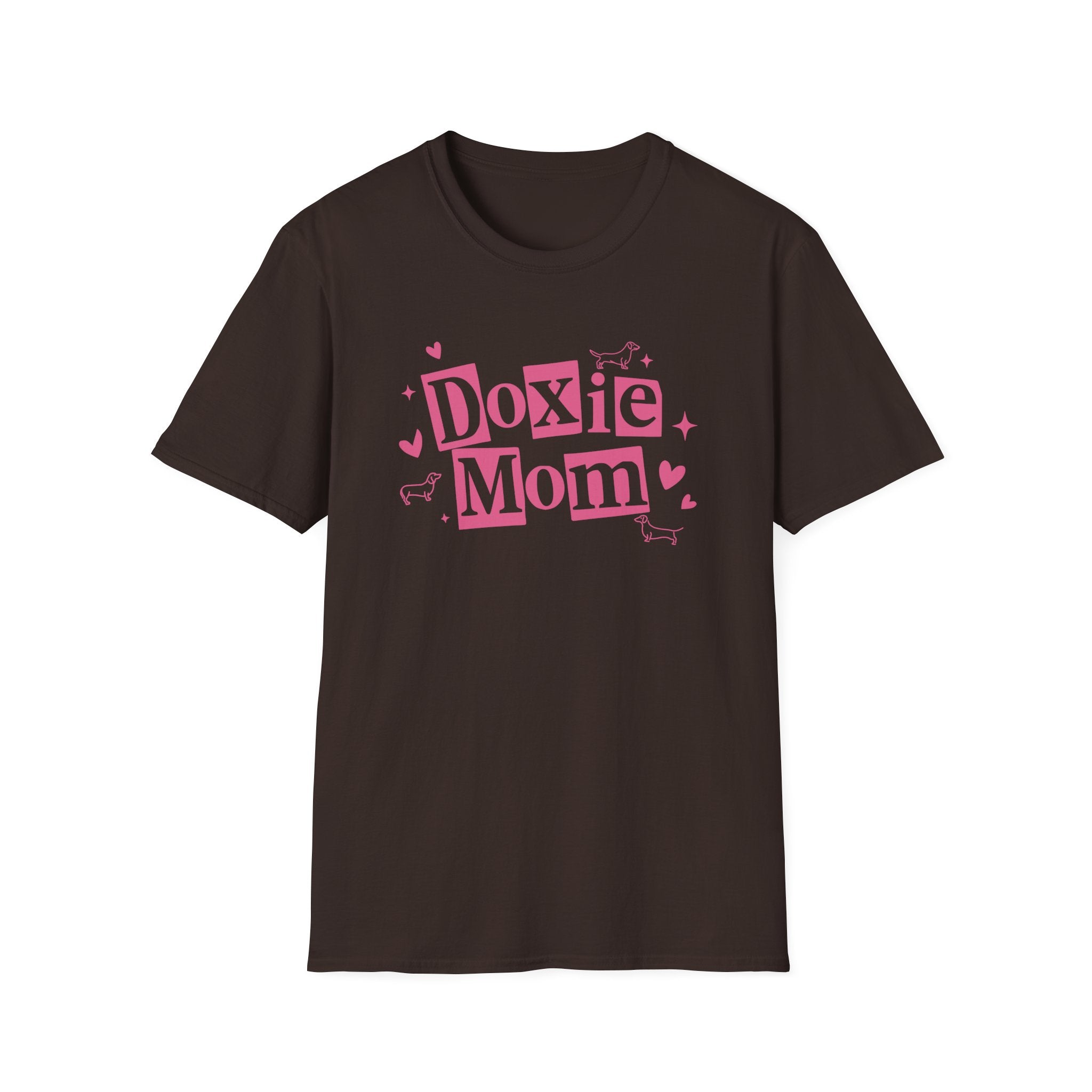 Doxie Mom T‑Shirt — Cute Pink Dachshund Mom Tee