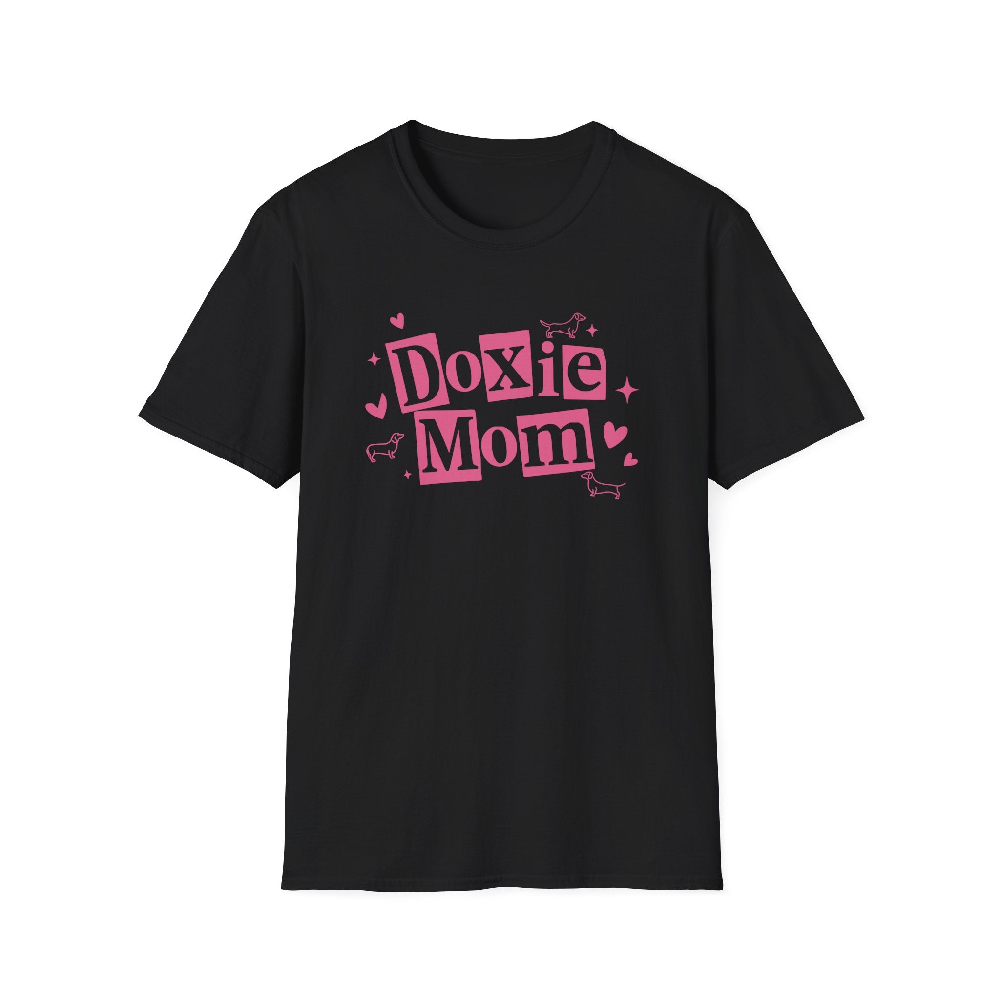 Doxie Mom T‑Shirt — Cute Pink Dachshund Mom Tee