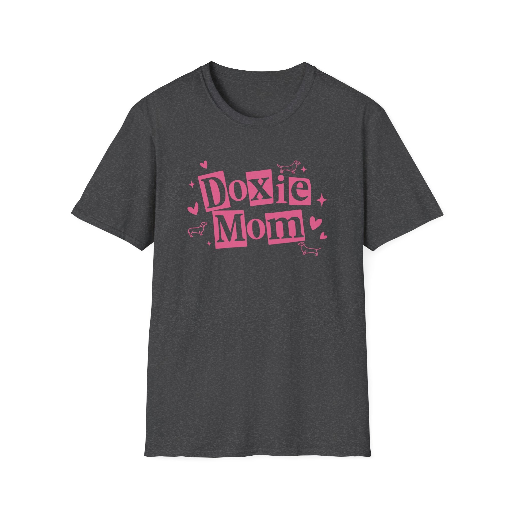 Doxie Mom T‑Shirt — Cute Pink Dachshund Mom Tee