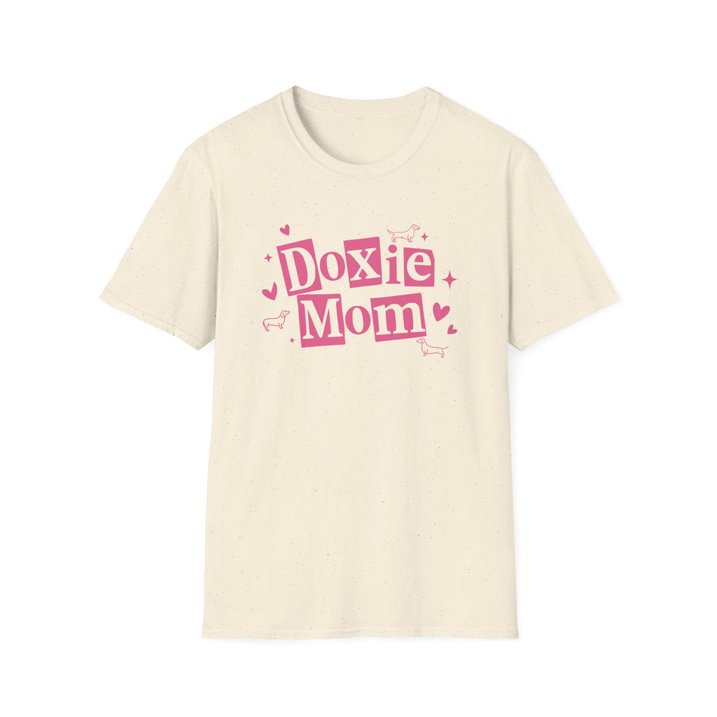 Doxie Mom T‑Shirt — Cute Pink Dachshund Mom Tee
