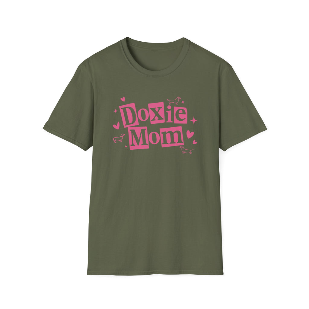 Doxie Mom T‑Shirt — Cute Pink Dachshund Mom Tee