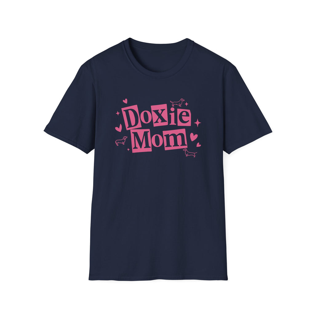 Doxie Mom T‑Shirt — Cute Pink Dachshund Mom Tee