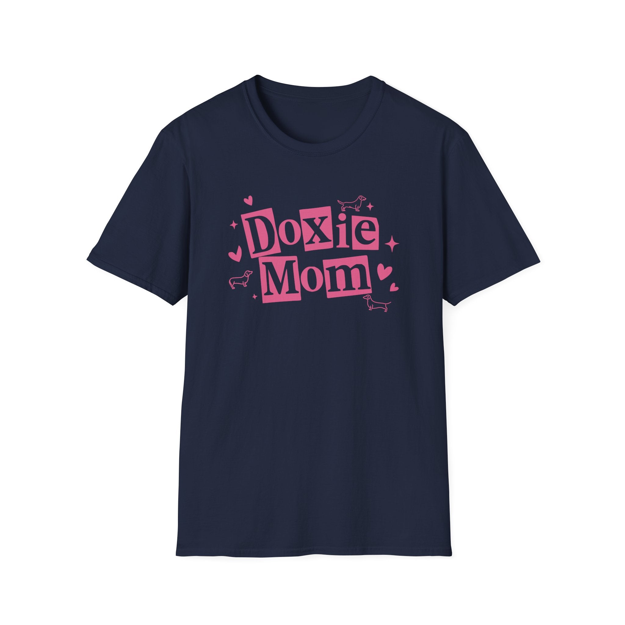 Doxie Mom T‑Shirt — Cute Pink Dachshund Mom Tee