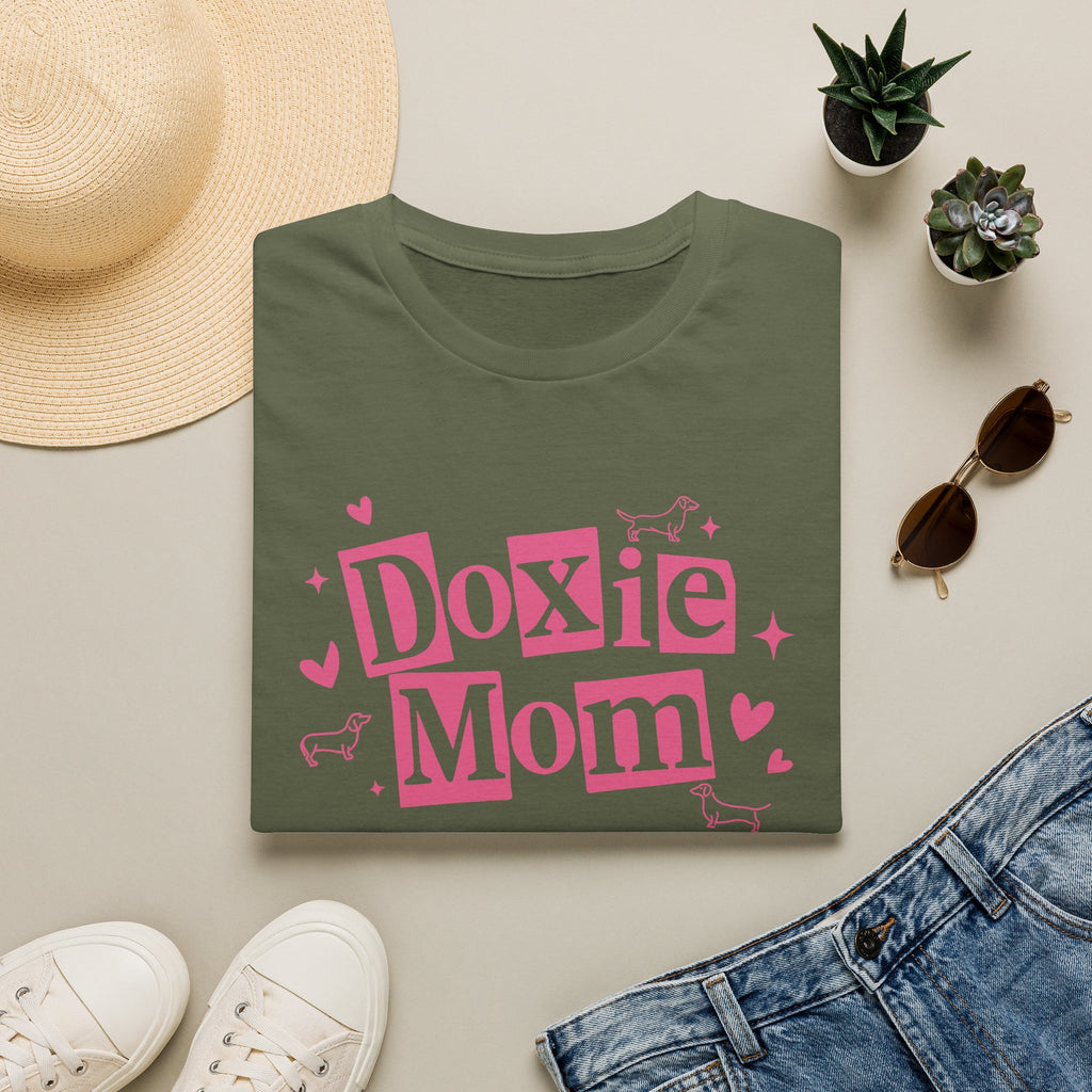Doxie Mom T‑Shirt — Cute Pink Dachshund Mom Tee