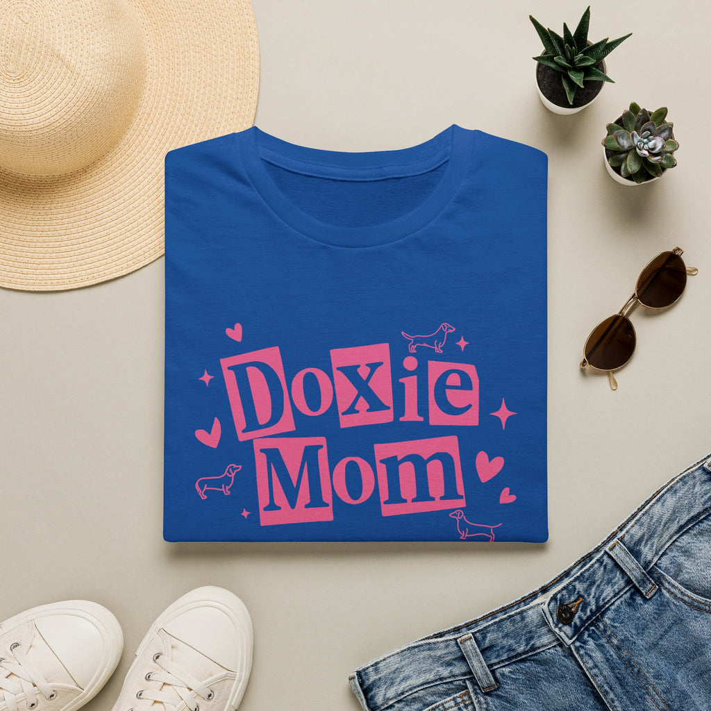 Doxie Mom T‑Shirt — Cute Pink Dachshund Mom Tee